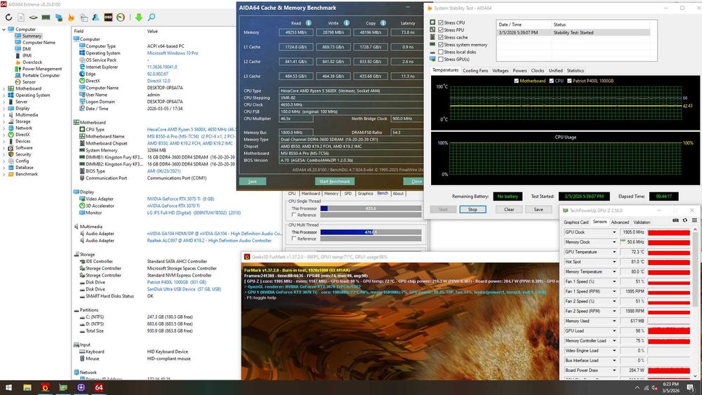 Ігровикй ПК! Ryzen 5 5600x | RTX3070TI | 32GB | 1tb ssd | 850w gold
