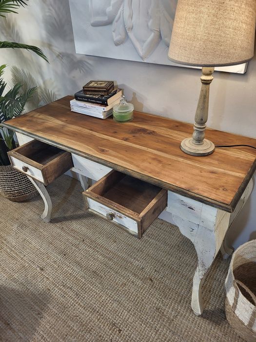 mesa, consola, secretaria, indiano, oriental, rustico