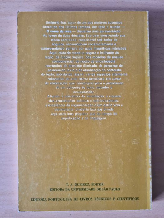 Livro "Conceito de Texto" de Umberto Eco