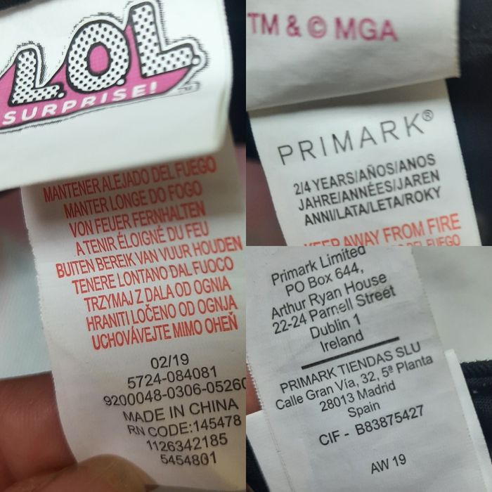 Бейсболки LOL від Primark 2-4 р.