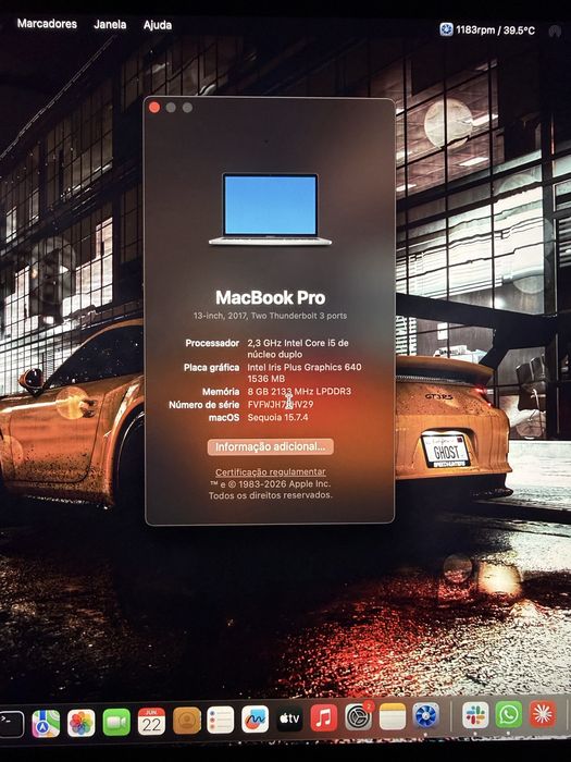 Macbook pro 256gb 8gb ram