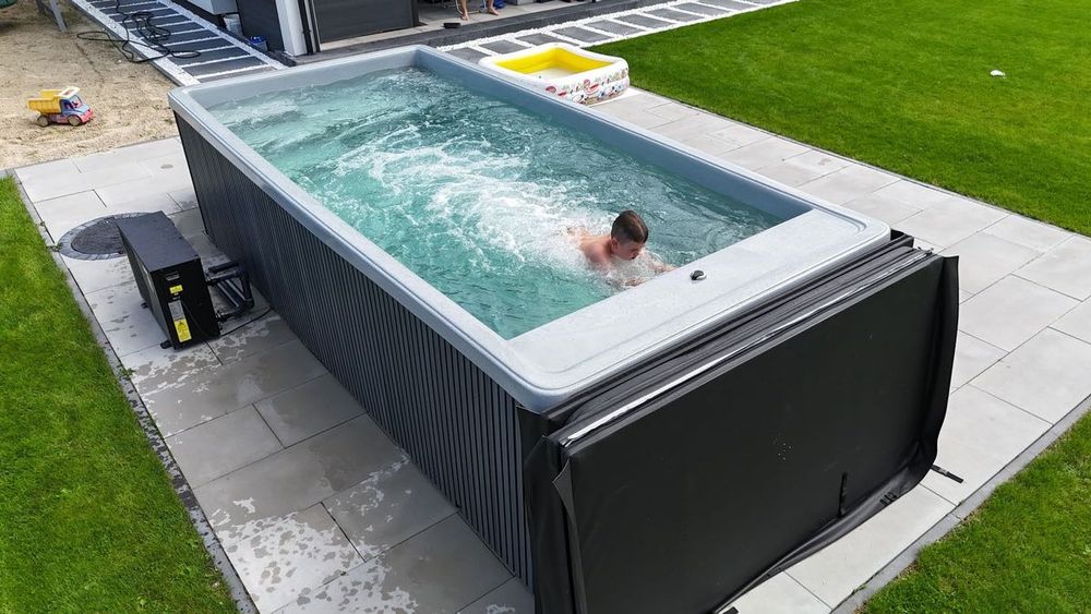 Basen wolnostojący Jacuzzi Basen ogrodowy domowy SWIMSPA KONGO 476x225