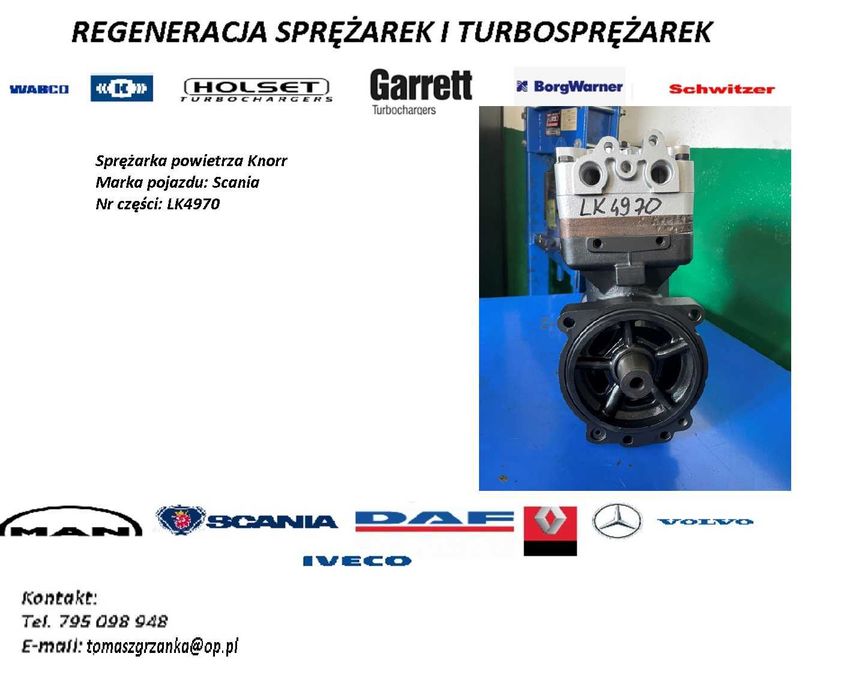 Sprężarka powietrza Scania