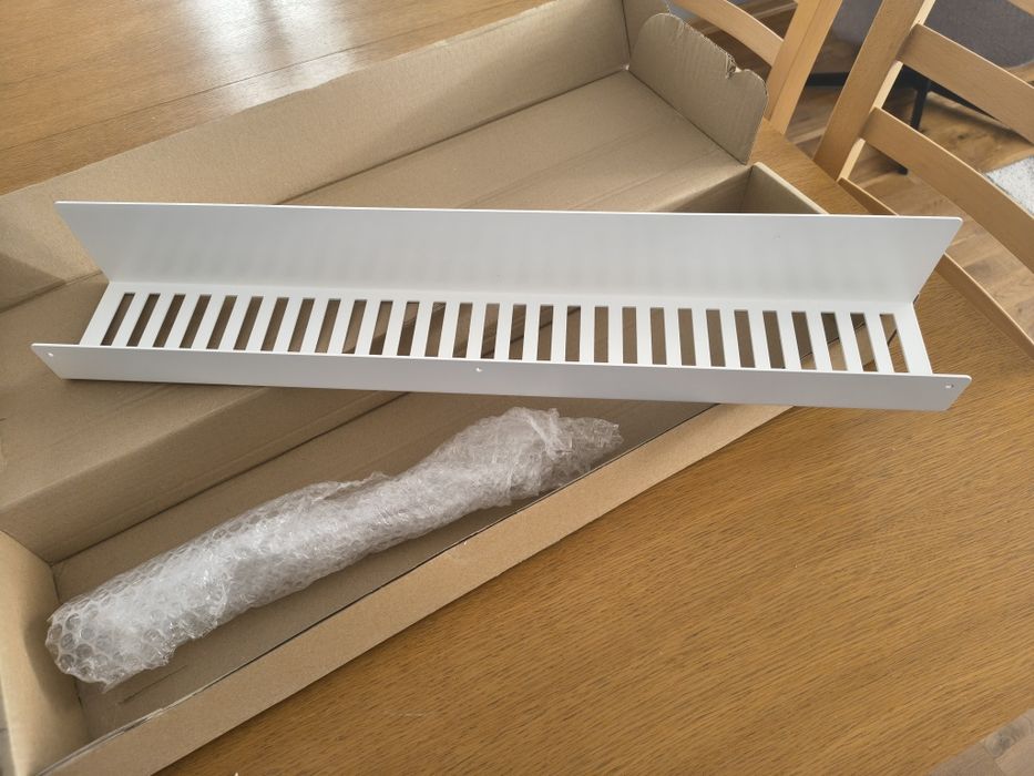 Półka łazienkowa pod prysznic, lustro 60 cm metalowa - Nowa