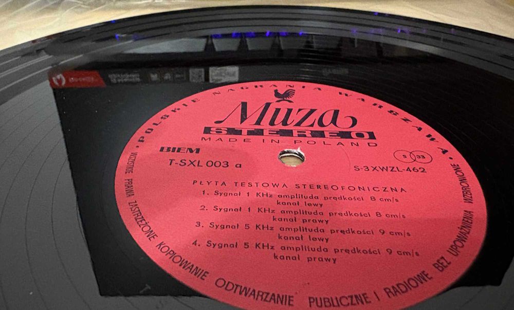 MUZA T-SXL 003a – płyta testowa stereofoniczna