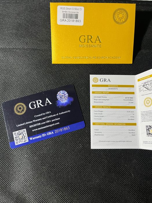 Kolczyki z kamieniem moissanitu 0,5ct