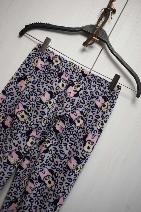 Spodnie piżama 134 140 Myszka Minnie dresowe welurowe dresy wygodne