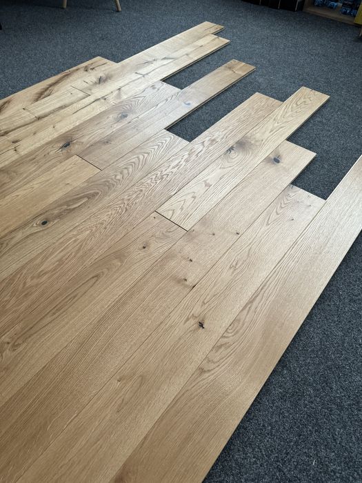 Podłoga Drewniana Dąb Rustic, 13x140x1800mm, 4faza, Olej UV x2