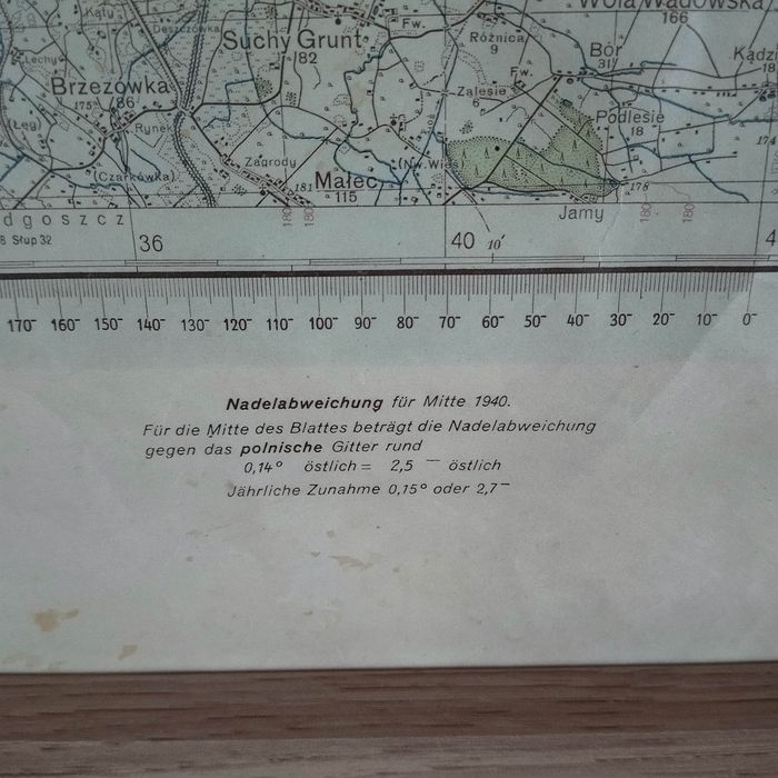 Stara mapa Staszów z 1940 r.