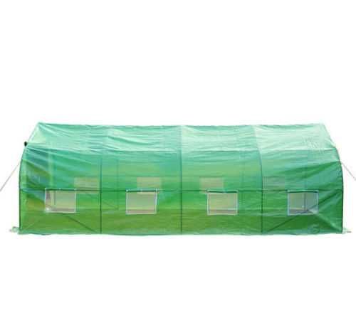 Estufa para Horta e Jardim 6x3x2m em Aço Galvanizado com 8 Janelas