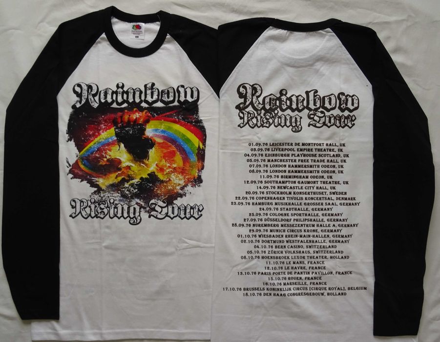 Rainbow Rising Tour 1976 Longsleeve Oryginał Hard Rock Heavy Metal