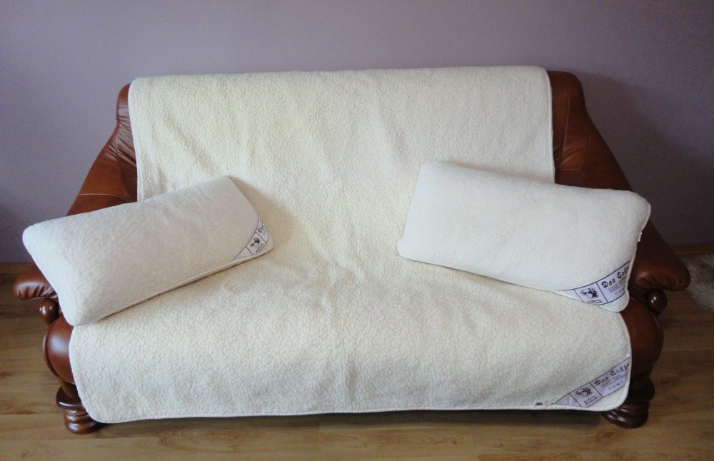 Kołdra narzuta poduszki wełna merino