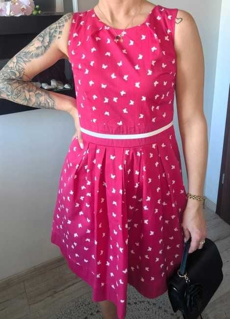 Caroline Morgan, Różowa rozkloszowana, Coquette style, Komunia, 36, S