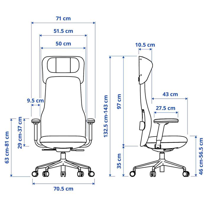 Cadeira de escritório giratória com braços - IKEA JÄRVFJÄLLET