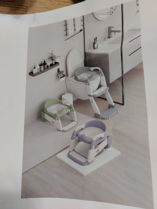 Reduktor toalety dla dzieci ze schodkami 3 w 1 adapter nakładka