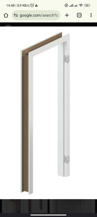 Ościeżnica regulowana do skrzydeł bezprzylgowych  60  Biała