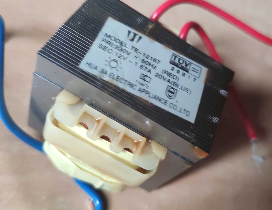 Transformator TE-12167  230/12V 50Hz 20VA 1,67A