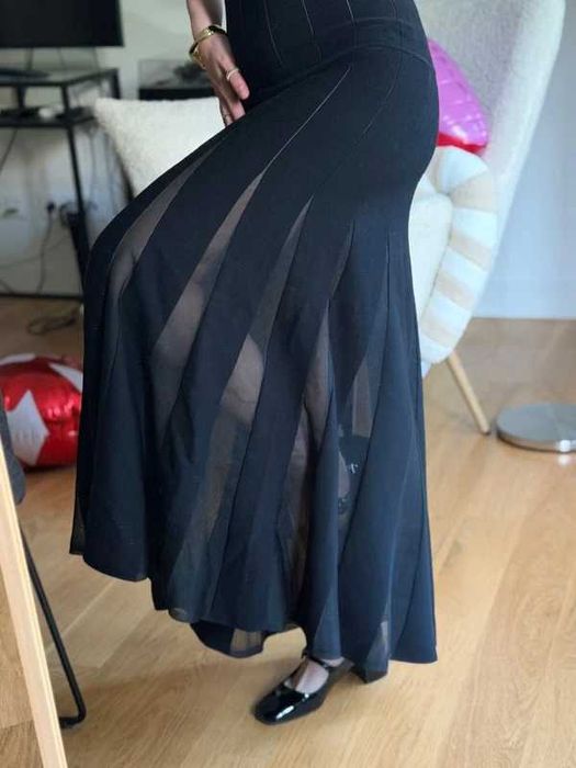 COS black midi dress