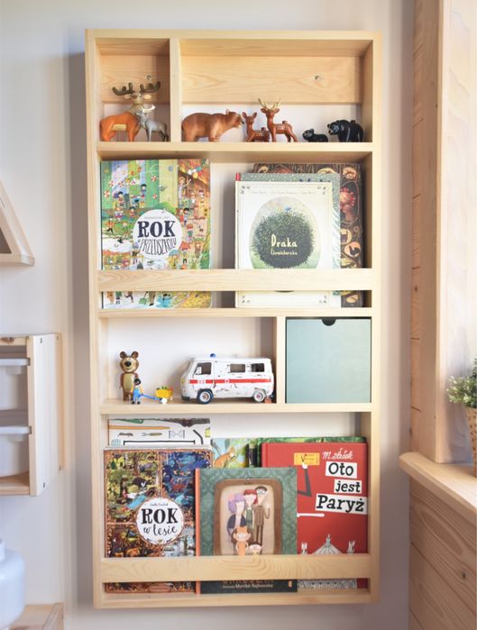 Półka na ksiązki bambook drewniana