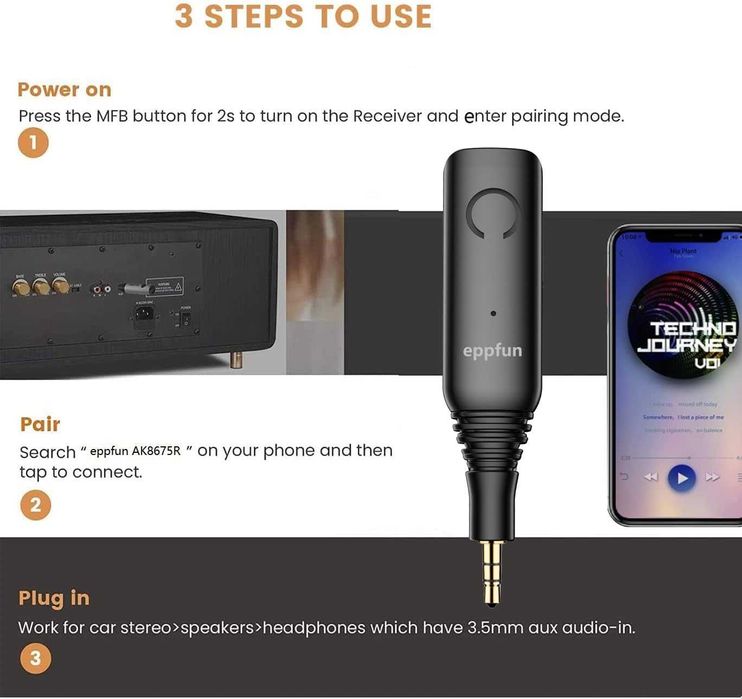 Odbiornik Bluetooth 5.2 Bluetooth 5.2 do słuchawek