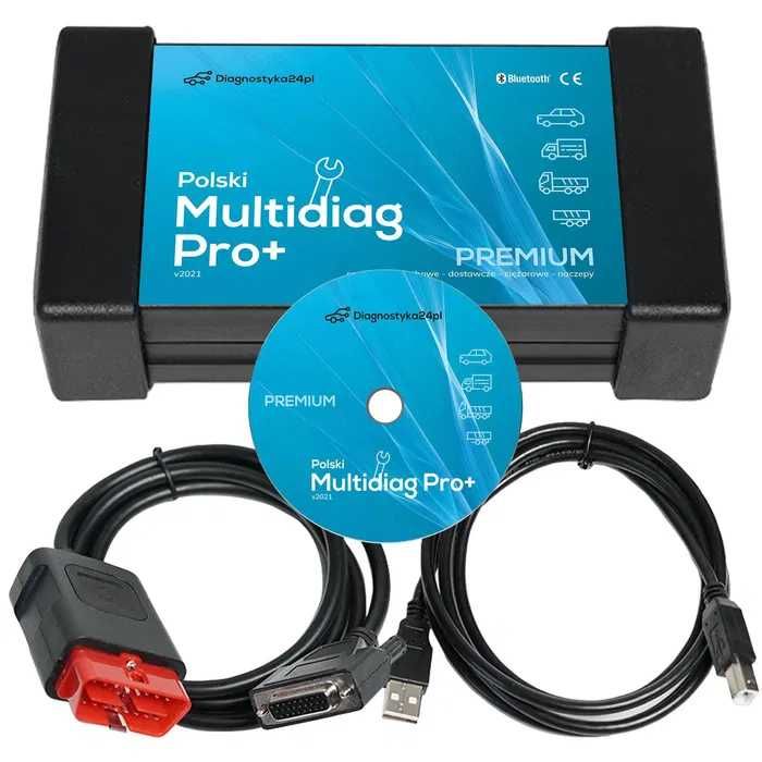 NAJNOWSZY POLSKI Multidiag Pro+ Interfejs Diagnostyczny OBD2 Osobowe
