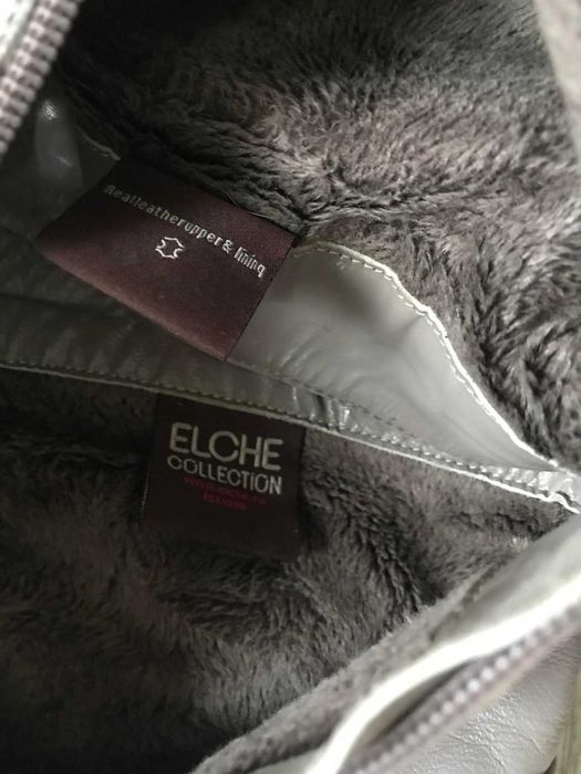 Полу сапоги теплые ботильоны Elche ботинки кожа ст.25см