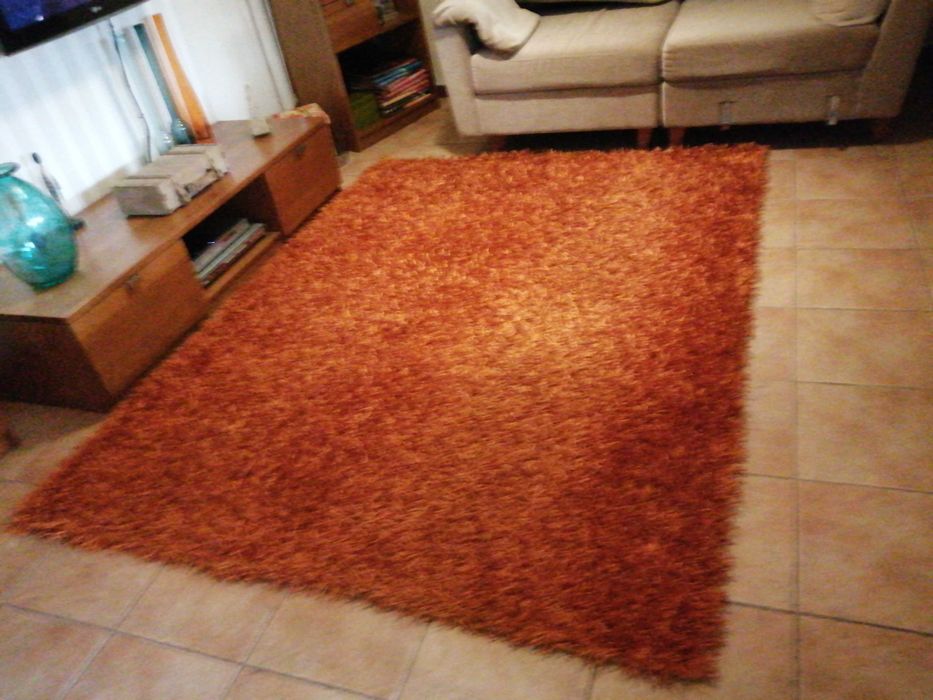 tapete, cor laranja, medidas 160x230