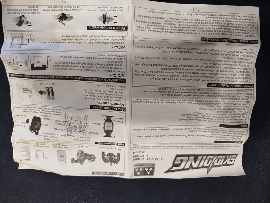 Carrinho de controle remoto vermelho. Stunt Car