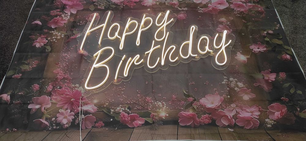 neon, ledon Happy Birthday