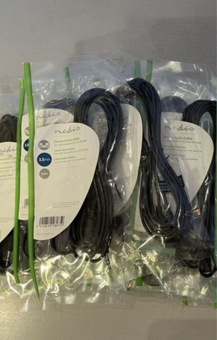 Kabel stereo audio przedłużka jack długość: 3m Nedis 2-szt