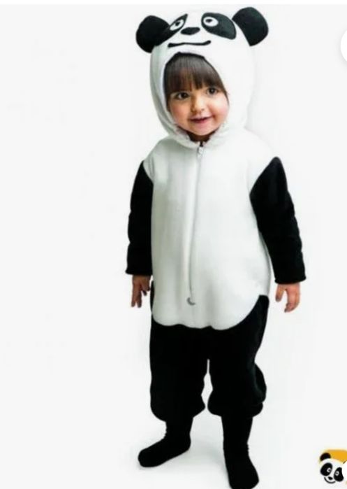 Fato carnaval panda para criança