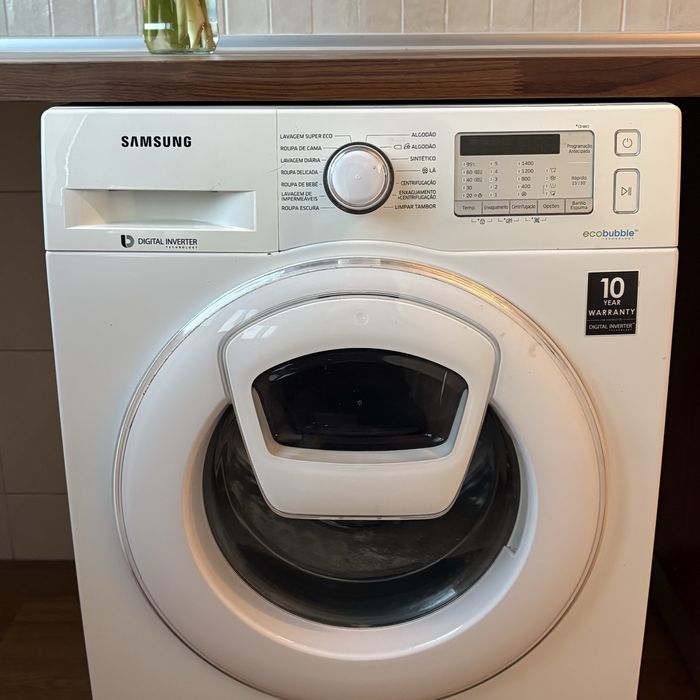 Máquina de Lavar Roupa Samsung Digital Inverter Eco Bubble Branca
