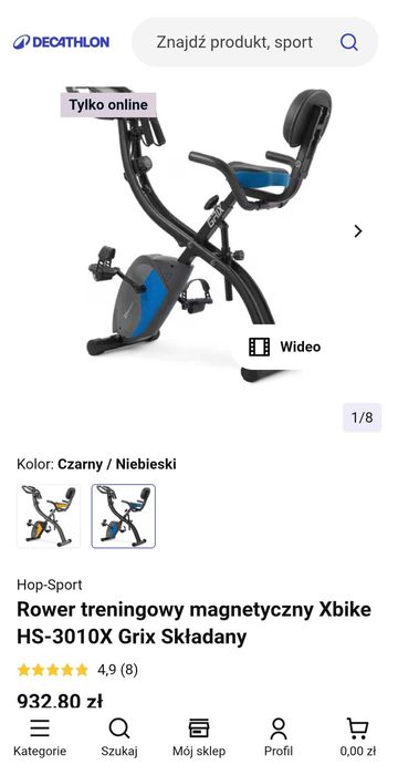 Rower treningowy magnetyczny Xbike HS-3010X Grix Składany