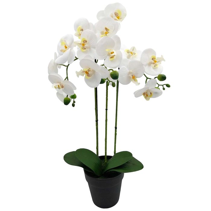 Storczyk w doniczce wysoki biały sztuczny storczyk duży 70cm orchidea