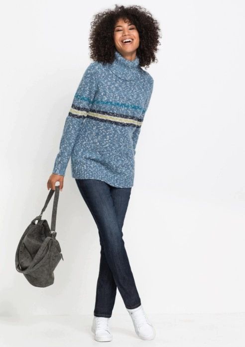 B.P.C ciemne jeansy damskie ze stretchem Mom 38.