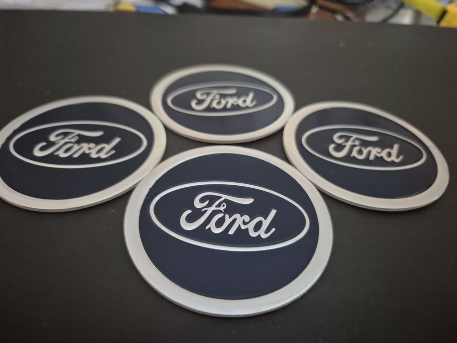 Ford naklejki na  alu felgi i kołpaki Granatowe  średnica 5.9cm