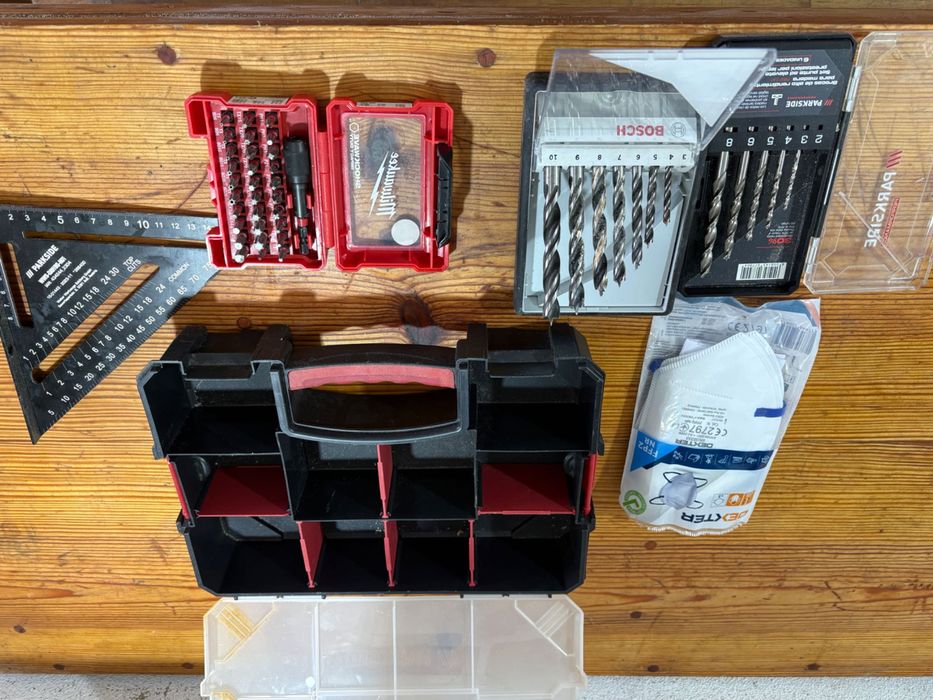 Kit Bits Milwaukee C Brocas Madeira Bosch