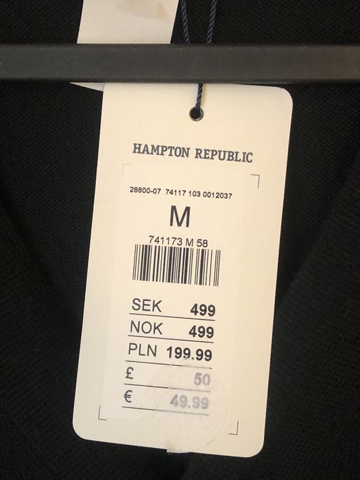 Nowy sweter cardigan Hampton republic M czarny