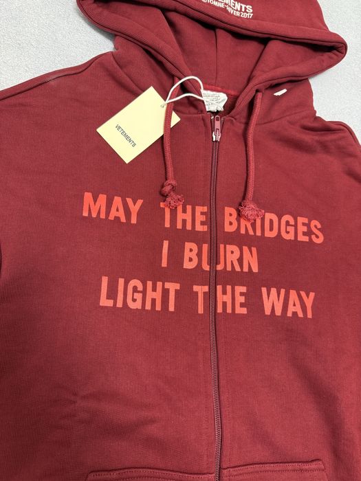 Зип Худи Vetements May Rhe Bridges Red hoodie M L Xl balenciaga