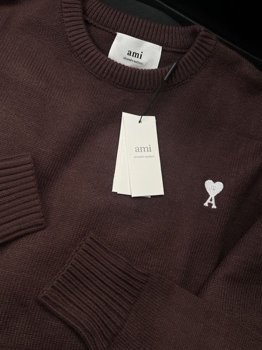 Свитер в стиле Ами амі Paris темный шоколад