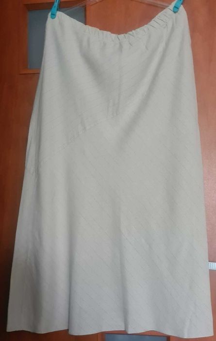 ESSENCE beżowa długa spodniczka w delikatne paski roz 46/48
