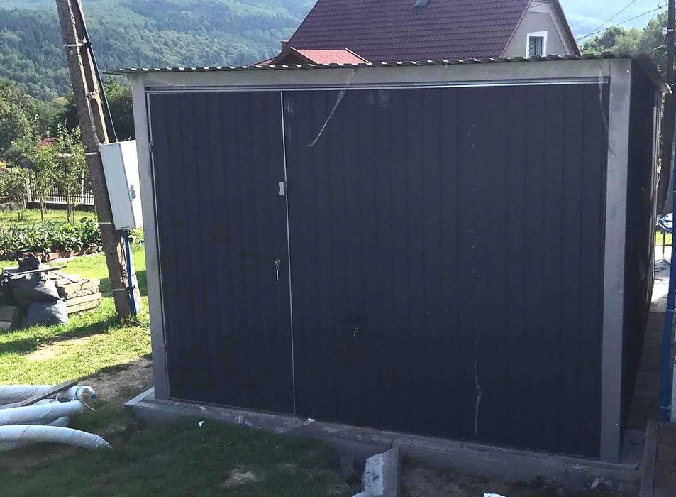 Garaż 3x5 blaszak z BRAMĄ podnoszoną