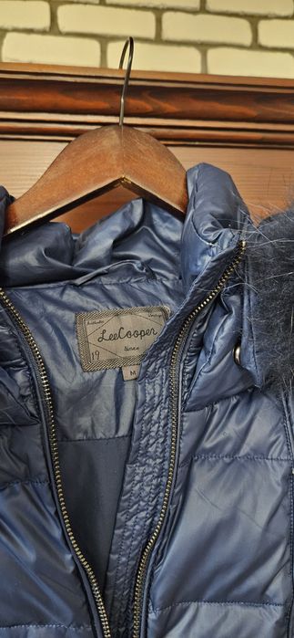 Kurtka granatowa pikowana z kapturem LeeCouper rozmiar 38