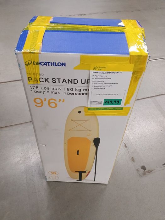 Zestaw sup 9'6" żółty