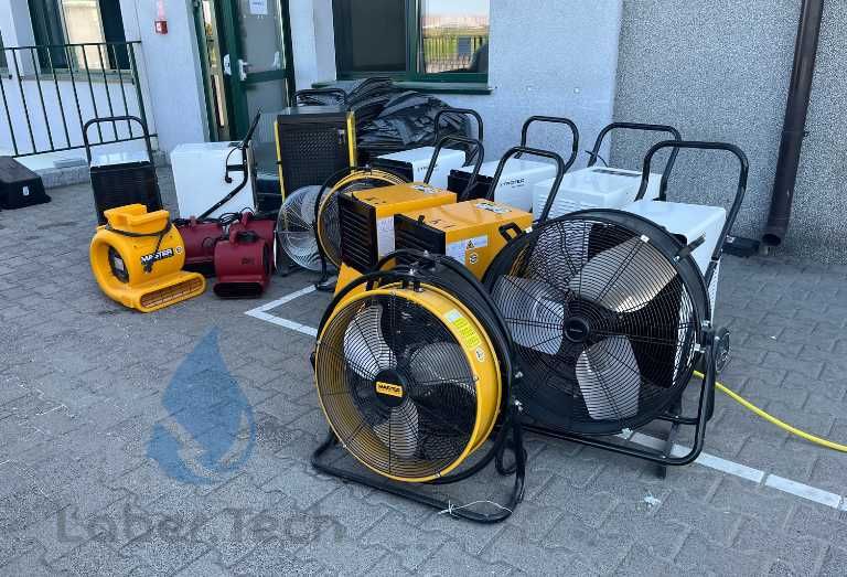 Wynajem osuszaczy, nagrzewnic, wentylatorów