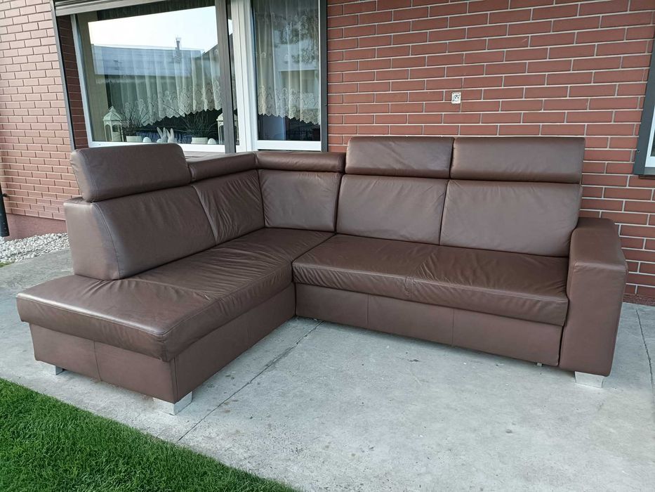 Sprzedam narożnik ze skóry-Skóra -skórzany –skórzana -skórzane