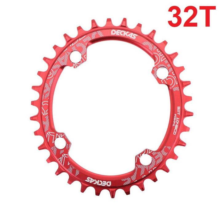 CZERWONA Zębatka OVAL Narrow Wide DECKAS 32 34 36T 104 BCD LUBLIN