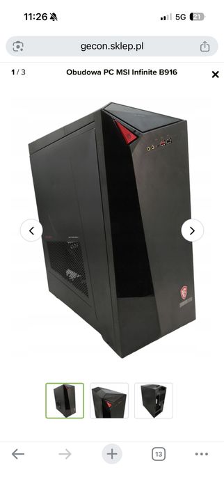 Sprzedam komputer stacjonarny (gamingowy) MSI infinite B916