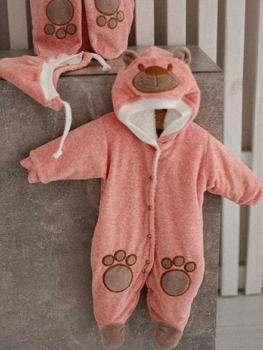 Комбінезон дитячий утепленний з шапочкою