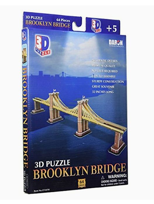 NOVO - Puzzle 3D - Brooklyn Bridge - 64 peças